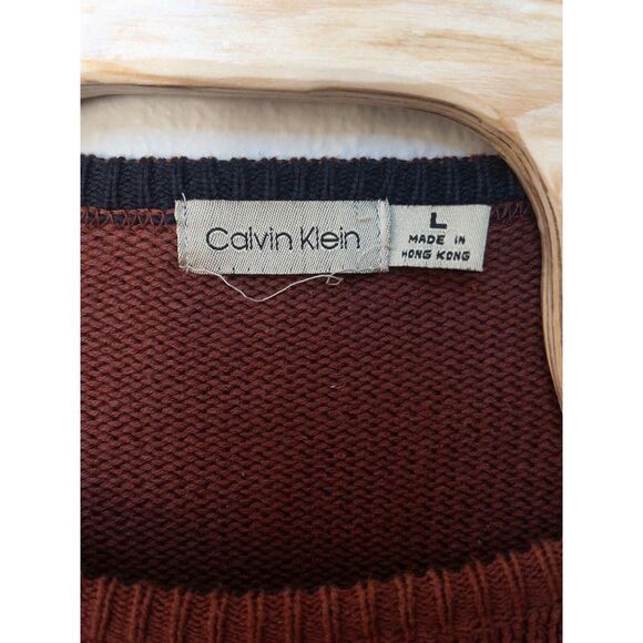Vintage Early mid 1990’s Calvin Klein Sweater Arm Patches Men’s Large - Picture 3 of 14